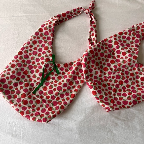 Raspberry handmade tote - Picture 4 of 5